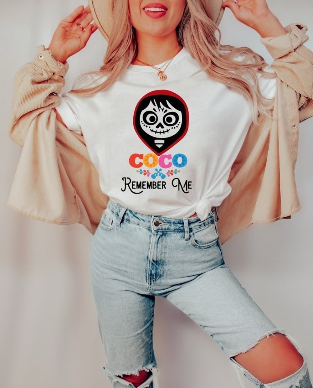 Disney Pixar Coco Shirt Miguel Sugar Skull Remember Me